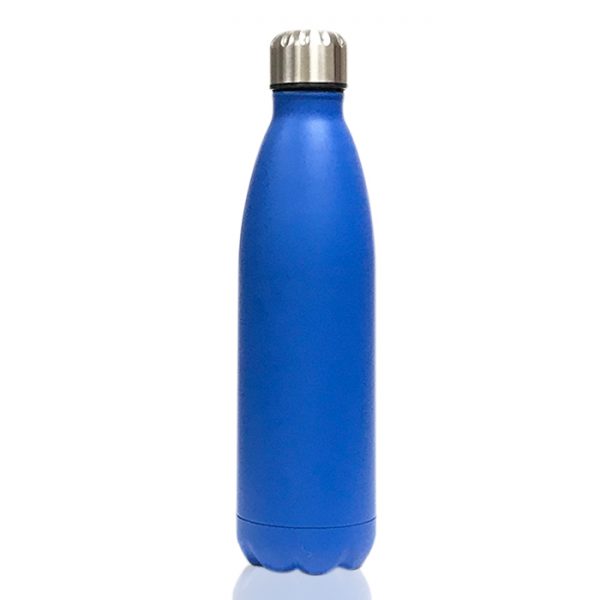 Geneva SS Water Bottle Matte Blue Elcyda Decorating Inc