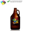 Grow Amb 32 Amber Growler 32oz Digital printing